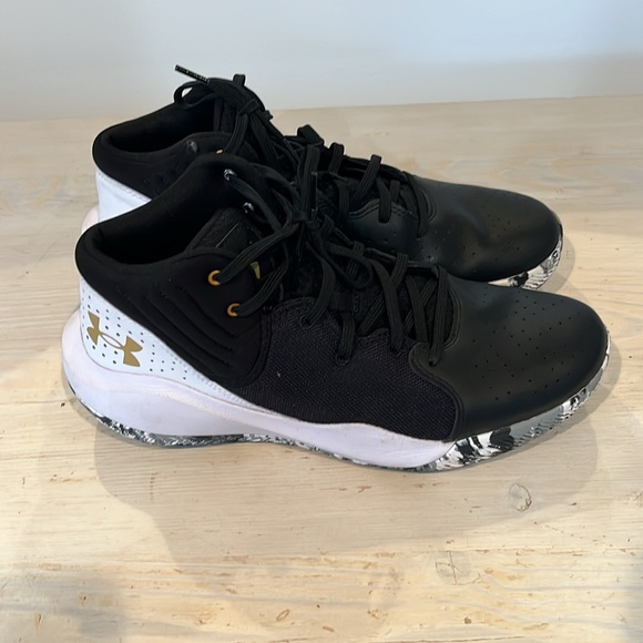 Under Armour men's basketball shoes black and white Jet '21  size 11.5 - Picture 3 of 6